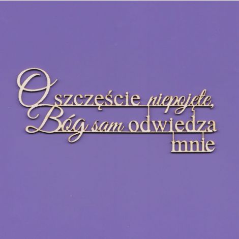 Tekturka Crafty Moly Napis G10 - O szczęście niepojęte Bóg...